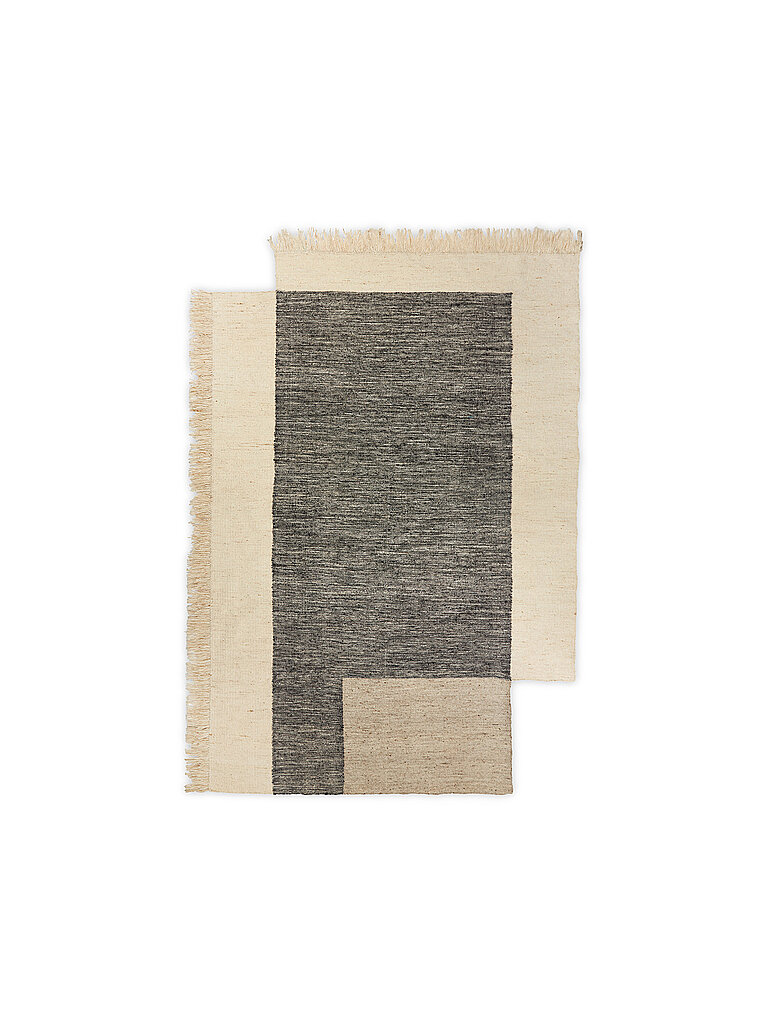 FERM+LIVING+Tapis+COUNTER+RUG+200x300+Charcoal+Off-white+multicolore