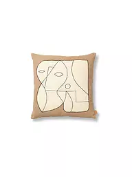 FERM LIVING | Coussin FIGURE CUSHION 50x50 Taupe White | Camel