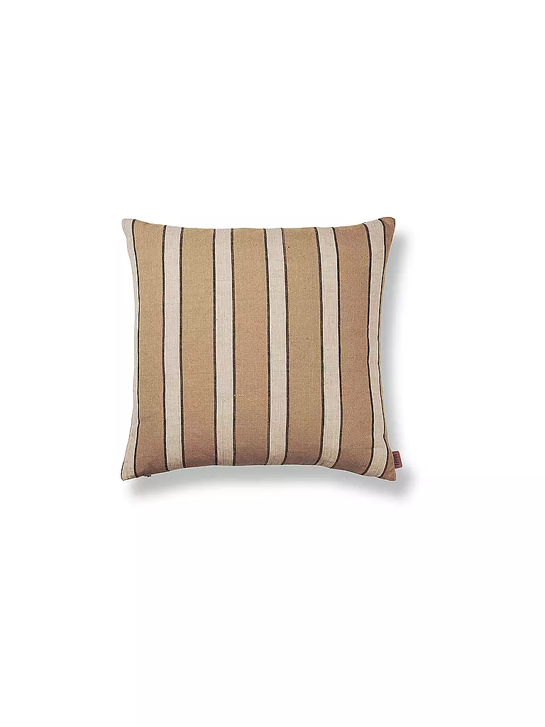 FERM LIVING | Coussin Stripe en coton marron | Marron