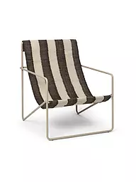 FERM LIVING | Desert Lounge Chair Cachemire Blanc cassé Chocolat | Multicolore