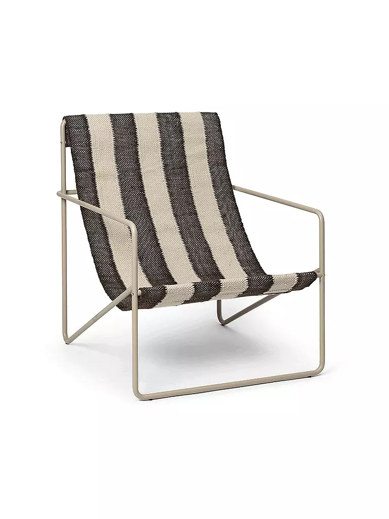 FERM LIVING | Desert Lounge Chair Cachemire Blanc cassé Chocolat | Multicolore