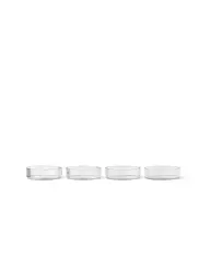 FERM LIVING | Ensemble de 4 bols Ripple transparents | Transparent