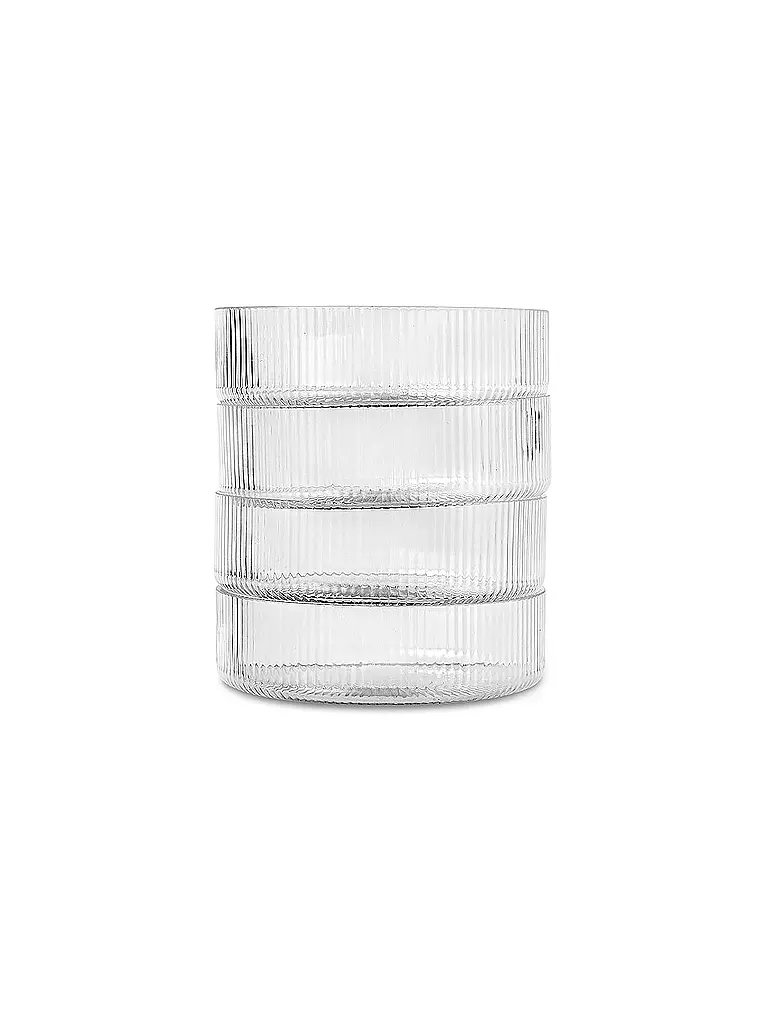 FERM LIVING | Ensemble de 4 bols Ripple transparents | 