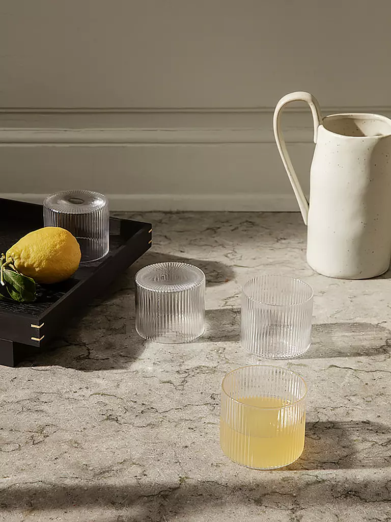 FERM LIVING | Ensemble de 4 verres RIPPLE | 