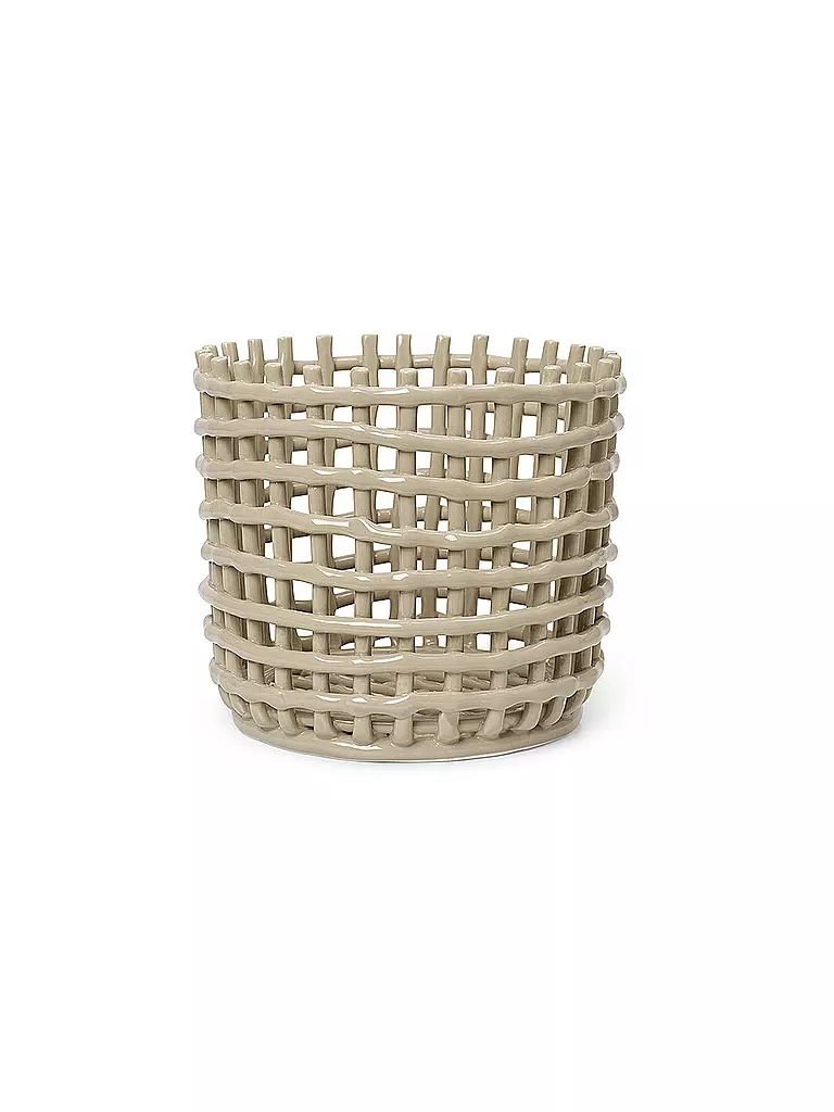 FERM LIVING | Panier en céramique Large Cachemire | Beige