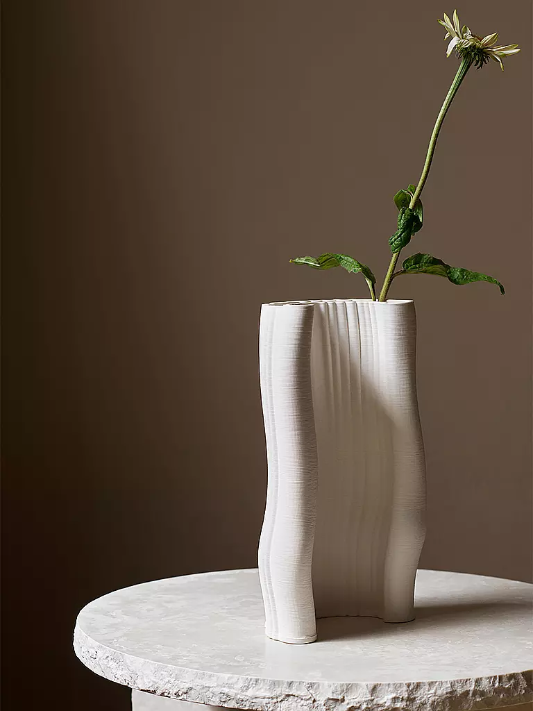 FERM LIVING | Vase MOIRE 30cm Blanc cassé | weiss