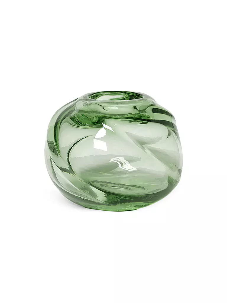 FERM LIVING | Vase Water Swirl 16cm Rond | grün