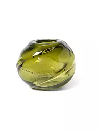 FERM LIVING | Vase WATER SWIRL ROUND Vert Mousse | Olive