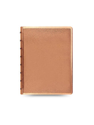 FILOFAX | Carnet rechargeable A5 SAFFIANO MÉTALLIQUE Or Rose