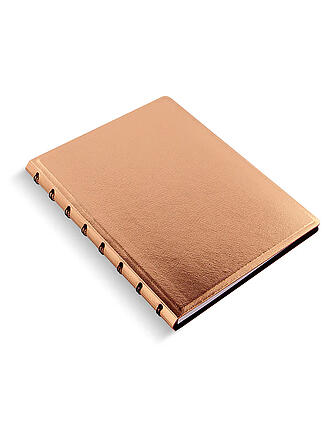 FILOFAX | Carnet rechargeable A5 SAFFIANO MÉTALLIQUE Or Rose