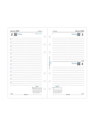 FILOFAX | Recharge d'agenda Journalier Allemand Personal 2026