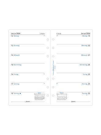 FILOFAX | Recharge d'agenda Semaine Allemand Personal 2026