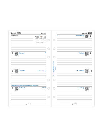 FILOFAX | Recharge d'agenda Semaine Allemand Personal 2026