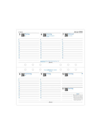 FILOFAX | Recharge d'agenda Semaine Allemand Personal 2026