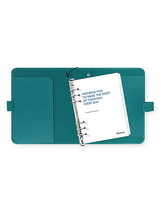FILOFAX | Organiseur Saffiano A5 - Modulaire Aigue-marine