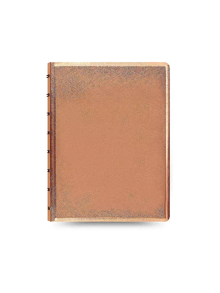 FILOFAX | Carnet rechargeable A5 SAFFIANO MÉTALLIQUE Or Rose | Rose