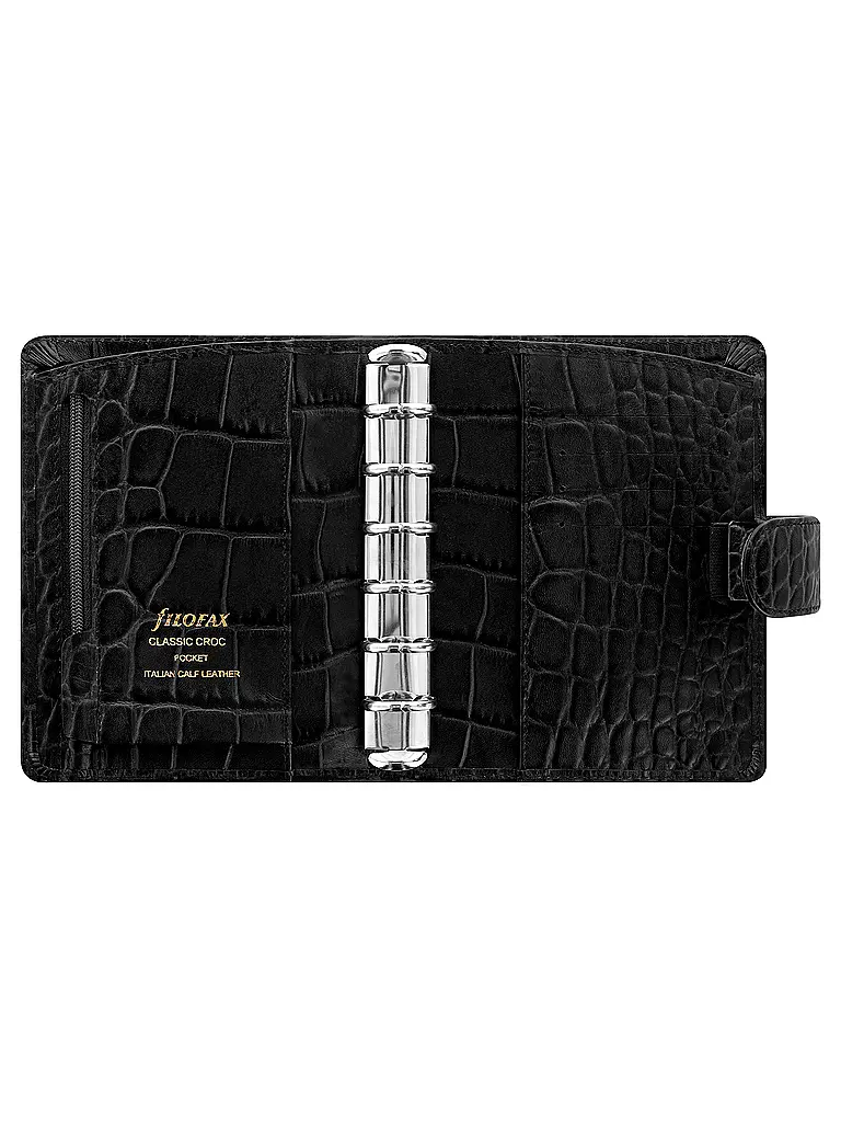 FILOFAX | Organiseur de poche Classic Croc Ebony | Noir
