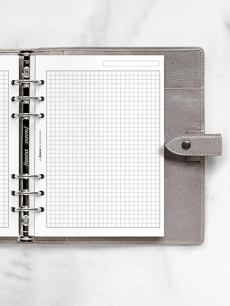 FILOFAX | Papier à notes blanc quadrillé - A5 | Blanc