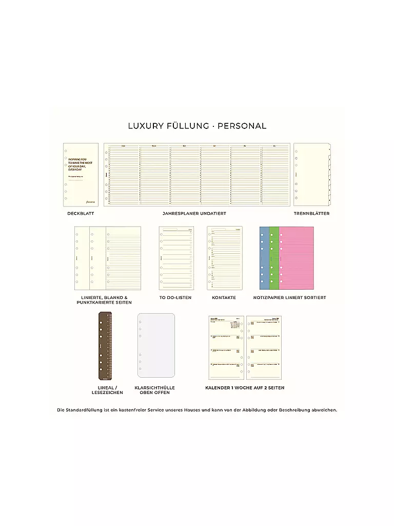 FILOFAX | Personal Organiser MALDEN Black | Noir