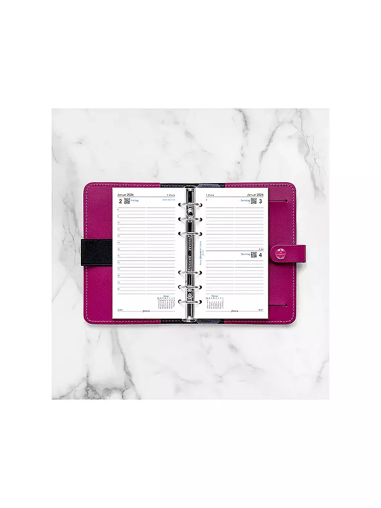 FILOFAX | Recharge d'agenda Journalier Allemand Personal 2026 | Blanc