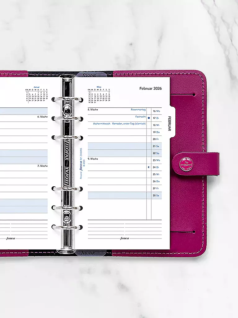 FILOFAX | Recharge d'agenda mensuelle Allemand Personal 2026 | 