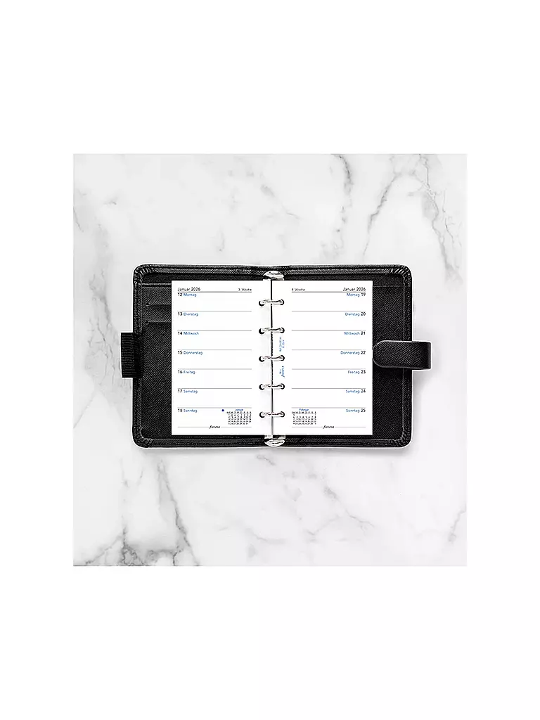 FILOFAX | Recharge d'agenda Mini Semaine Allemand 2026 | Blanc