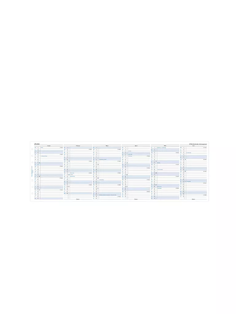 FILOFAX | Recharge d'agenda Planificateur annuel Allemand Personal 2026 | Blanc