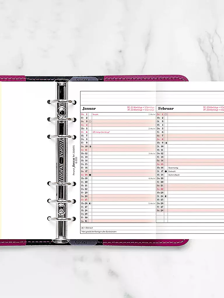FILOFAX | Recharge d'agenda Planificateur annuel Allemand Personal 2026 | 