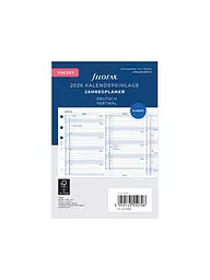 FILOFAX | Recharge d'agenda Planificateur annuel Allemand Pocket 2026 | Blanc