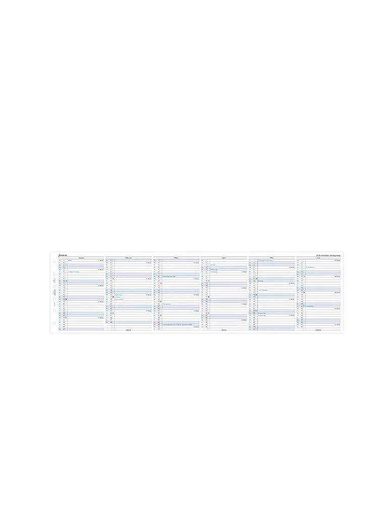 FILOFAX | Recharge d'agenda Planificateur annuel Allemand Pocket 2026 | Blanc