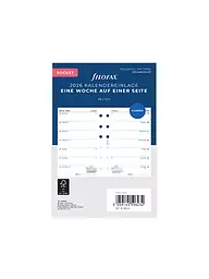 FILOFAX | Recharge d'agenda Pocket Semaine 2026 Allemand | Blanc