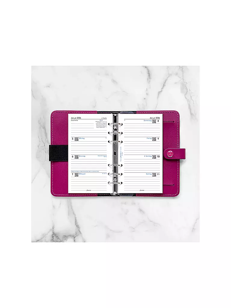 FILOFAX | Recharge d'agenda Semaine Allemand Personal 2026 | Blanc