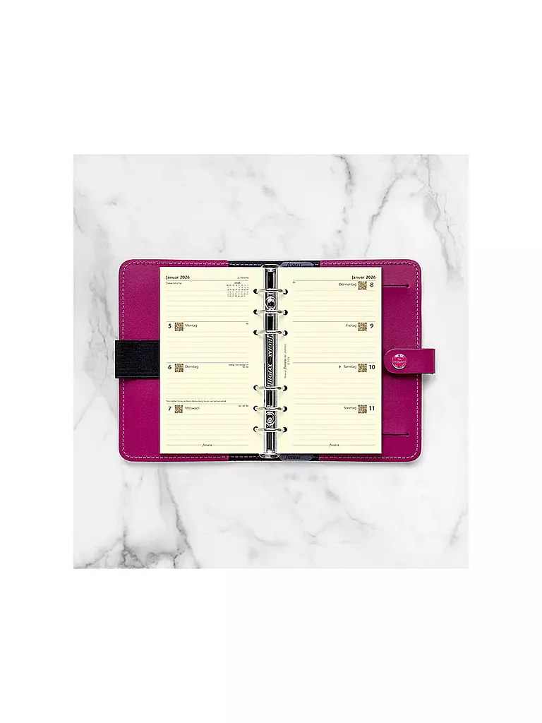 FILOFAX | Recharge d'agenda Semaine Allemand Personal 2026 | Blanc