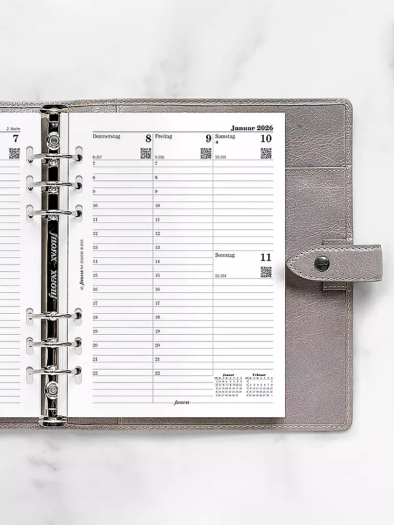 FILOFAX | Recharge de calendrier semaine allemand A5 Multifit 2026 | 