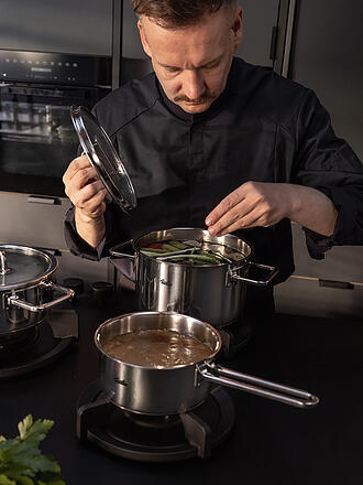 FISSLER | Casserole avec couvercle en verre VISEO PRO 20cm/3,6l Acier inoxydable