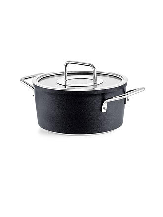 FISSLER | Marmite avec couvercle en verre ADAM0ANT 20cm/2,7l Antiadhésif/Noir