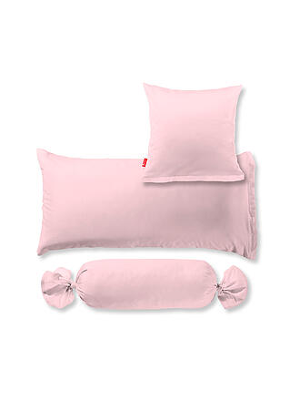 FLEURESSE | Housse de traversin en satin Royal Uni 15x40cm Rose