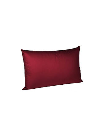 FLEURESSE | Housse de coussin en satin Royal Uni 2x 40x60cm Rouge foncé