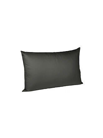 FLEURESSE | Taie d'oreiller en satin Royal Uni 2x 40x60cm Anthracite