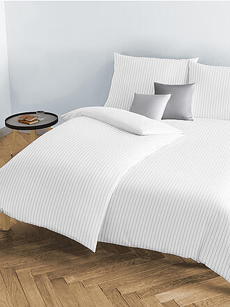 FLEURESSE | Linge de lit en damas Melk 70x90cm / 140x200cm Blanc