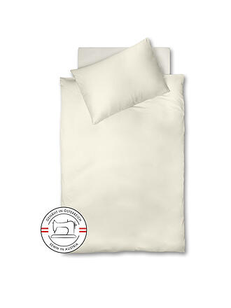 FLEURESSE | Satin Bettwäsche ROYAL Uni 70x90cm/140x200cm Crème