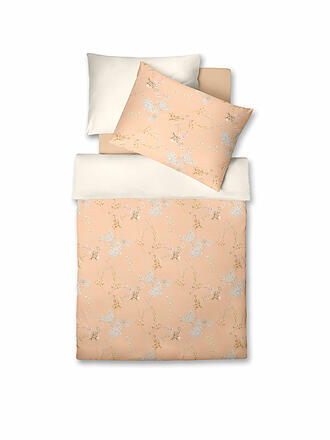 FLEURESSE | Parure de lit en satin BED ART 70x90cm/140x200cm Pêche