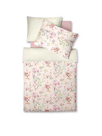 FLEURESSE | Linge de lit en satin SANTORINI 70x90cm / 140x200cm Pinky Blossom