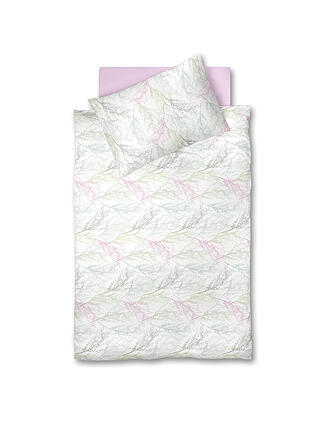 FLEURESSE | Linge de lit en satin MODERN GARDEN 70x90cm / 140x200cm Romarin