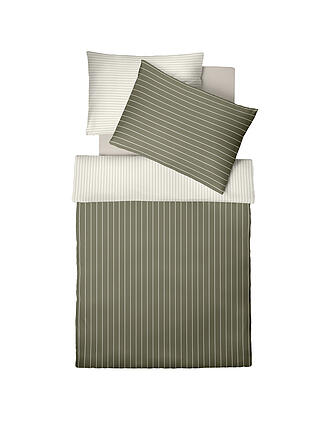 FLEURESSE | Parure de lit en satin MODERN CLASSIC B 70x90cm / 140x200cm Matcha Brew
