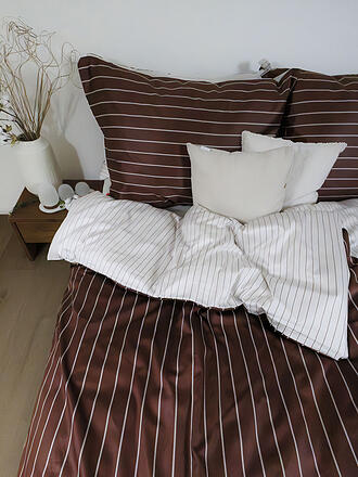 FLEURESSE | Parure de lit en satin MODERN CLASSIC 70x90cm/140x220cm Hazel Dust