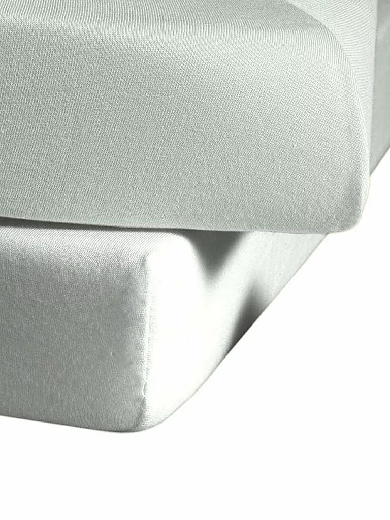 FLEURESSE | Drap-housse en jersey 150x200cm (Argent) | silber