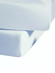 FLEURESSE | Drap-housse en jersey 180x200cm (Blanc) | Bleu clair