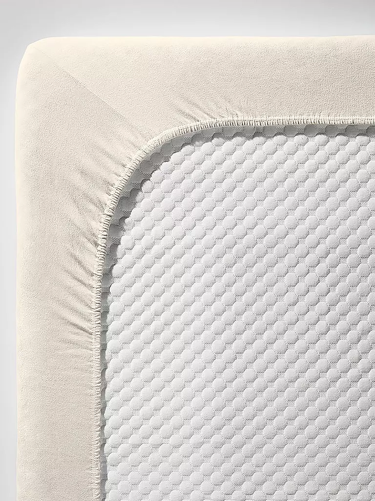 FLEURESSE | Drap-housse en jersey S-Jersey 130x200cm Crème | 
