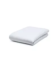 FLEURESSE | Drap-housse en satin Royal Uni 180x200cm Blanc | Argent